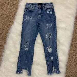 Kendall + Kylie Relaxed Skinny Distressed Jeans